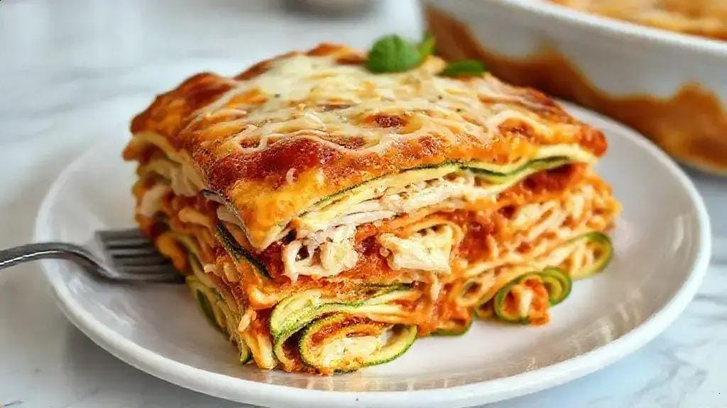lasanha de abobrinha low carb com frango