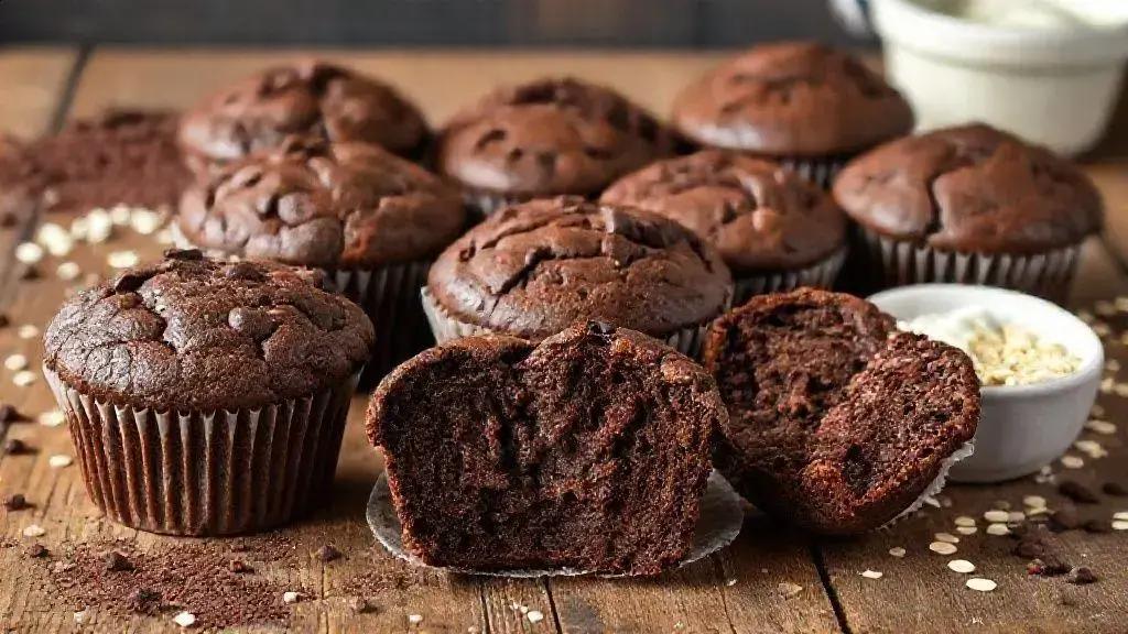 muffin proteico de chocolate