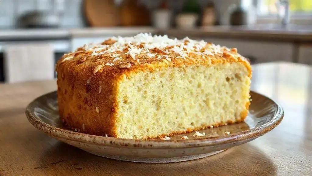 Bolo low carb de amêndoas com coco ralado: sobremesa saudável sem farinha refinada 1 Bolo low carb de amêndoas