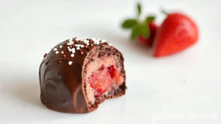 Confeito De Chocolate Com Licor De Morango