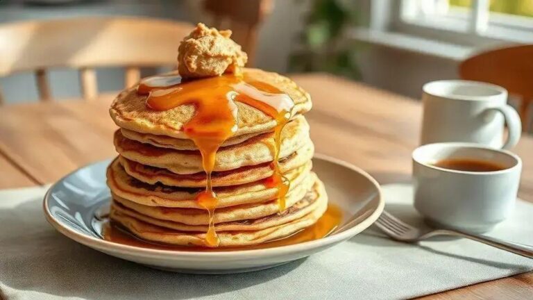 Panqueca de aveia com pasta de amendoim e mel: energia sustentada para o dia a dia 2 panqueca de aveia com pasta de amendoim e mel