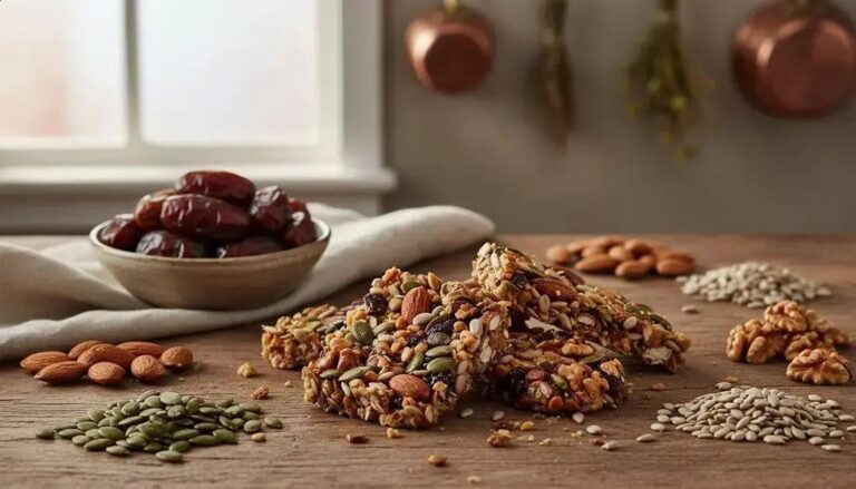 Barrinha energética caseira com nuts e sementes: uma opção prática e saudável 2 barrinha energética caseira com nuts e sementes