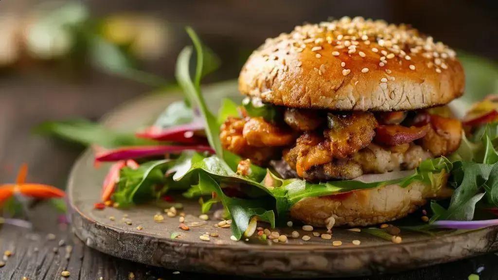 O hambúrguer fit de grão-de-bico que nunca resseca: aveia crocante, especiarias e zero culpa 1 hambúrguer fit de grão-de-bico