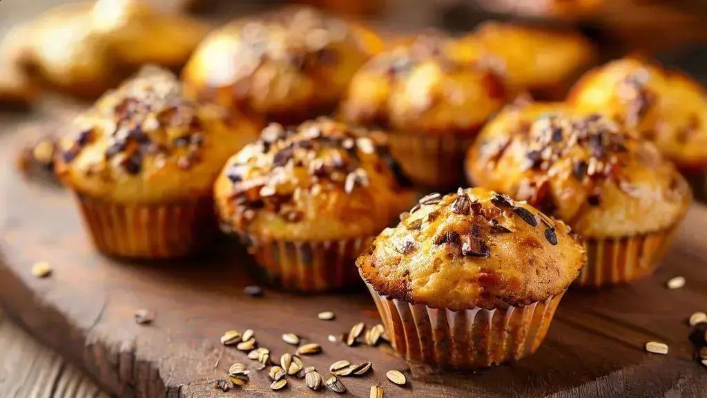 Melhor que o tradicional: muffin salgado fit de frango, aveia e chia ficou meu novo vício 1 muffin salgado fit de frango