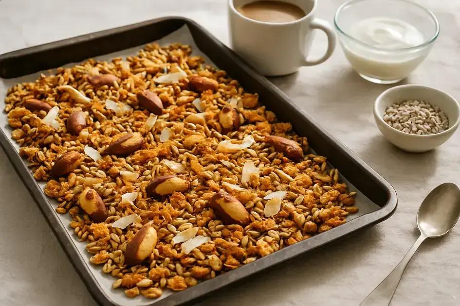 Granola low carb com castanha-do-pará: crocante, sem açúcar e pronta em 20 minutos 1 granola low carb com castanha-do-pará e coco