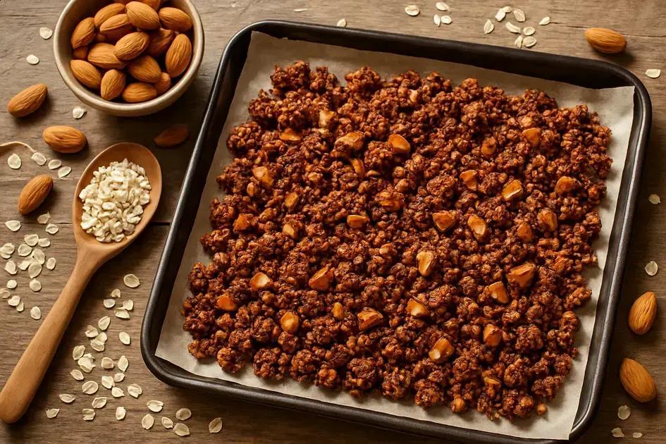 Granola proteica com amêndoas: o crocante que mudou meu café da manhã fit 1 granola proteica com amêndoas e cacau