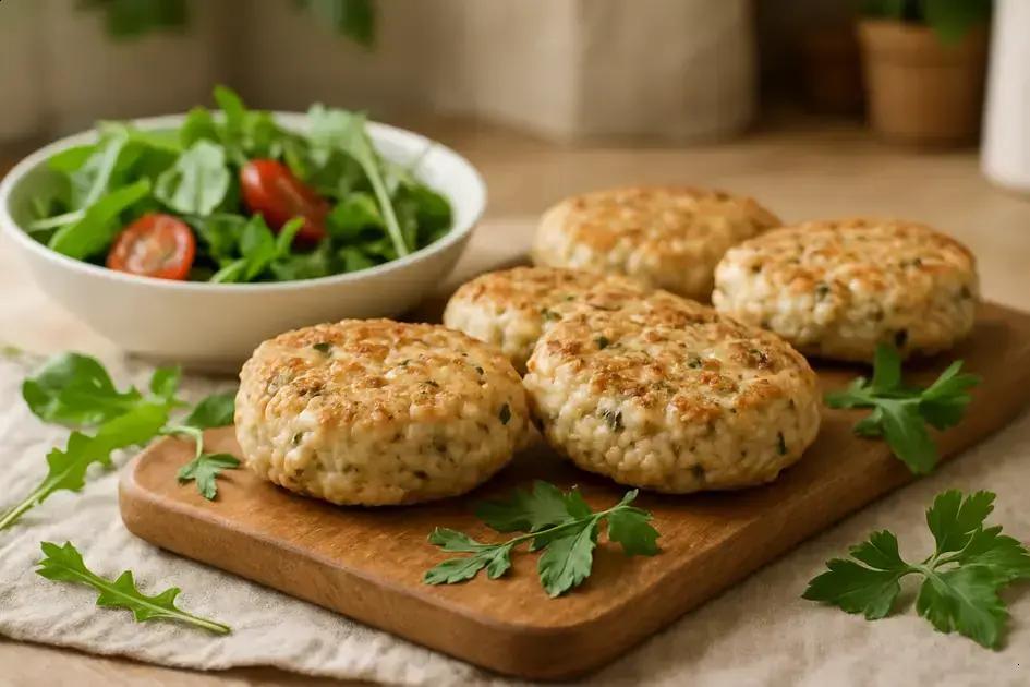 O toque da aveia que deixa o hambúrguer de frango leve, suculento e com sabor surpreendente 1 hambúrguer fit de frango com aveia