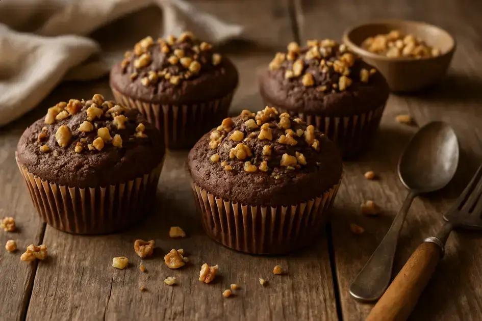 Muffin fit de chocolate com castanhas: irresistível e pronto em menos de meia hora 1 muffin fit de chocolate com castanhas