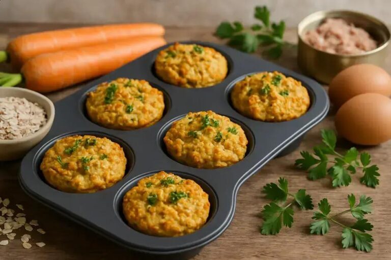 Muffin salgado de atum com aveia: lanche prático, saudável e perfeito para marmita 6 muffin fitness salgado de atum com aveia