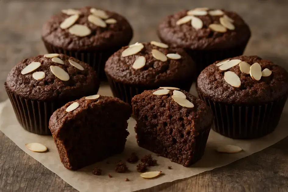 Muffin low carb de chocolate com amêndoas: fofinho, sacia a fome e não pesa nada 1 muffin low carb de chocolate com amêndoas