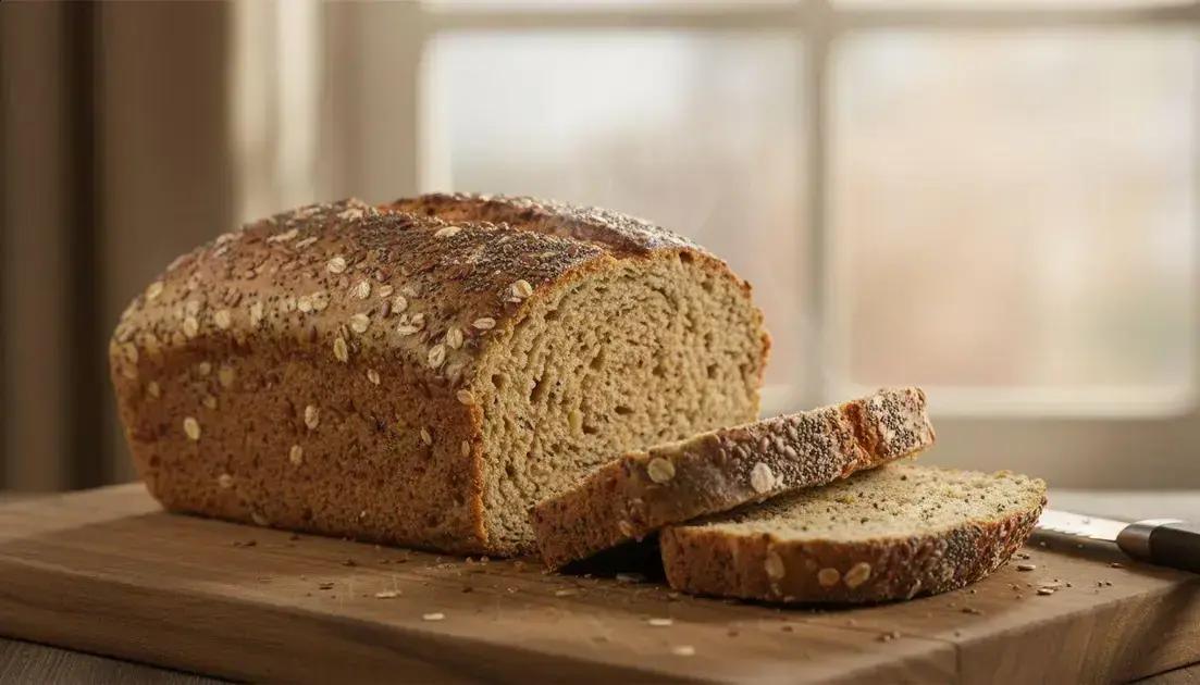 Pão fitness de aveia com linhaça e chia: opção saudável para o café da manhã 1 pão fitness de aveia com linhaça e chia