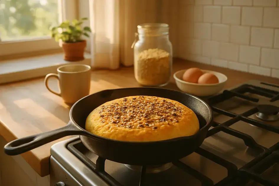 Pão fitness de frigideira: rápido, fofinho e cheio de fibras para saciar sem pesar 1 pão fitness de frigideira com sementes