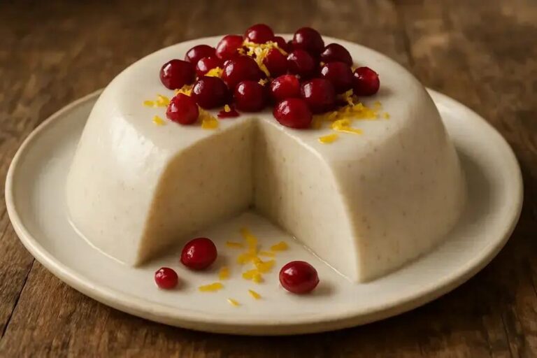 Pudim de leite de amêndoas com cranberry: cremosidade leve e cítrica na sobremesa sem lactose 6 Pudim de leite de amêndoas com cranberry