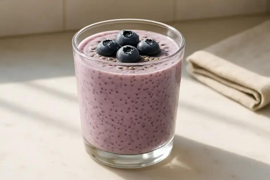 O toque da chia que transforma o smoothie de blueberry em pura energia matinal 1 smoothie antioxidante de blueberry com chia